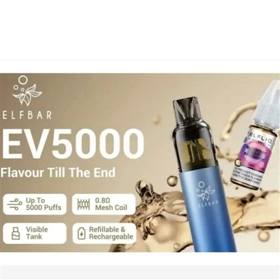 ELFBAR llança un cigarret electrònic recarregable EV5000 al Regne Unit, amb u...
