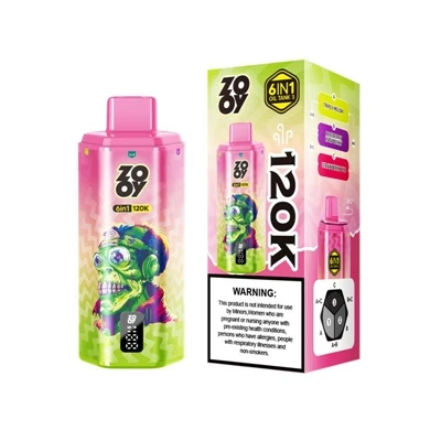 ZOOY 120K 6 EN 1: cigarret electrònic d'un sol ús-alta capacitat per a una ex...