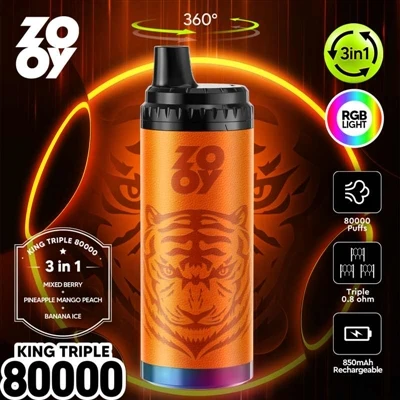 Cigarret electrònic d'un sol ús ZOOY KING 3-in-1 80000 Puff: estableix un nou...