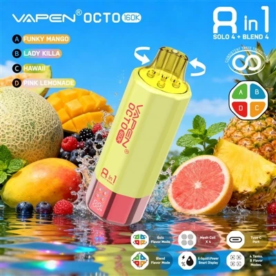 Vapen Octo 160K Puffs 8 en 1: quan diversos sabors ja no són un truc, sinó un...