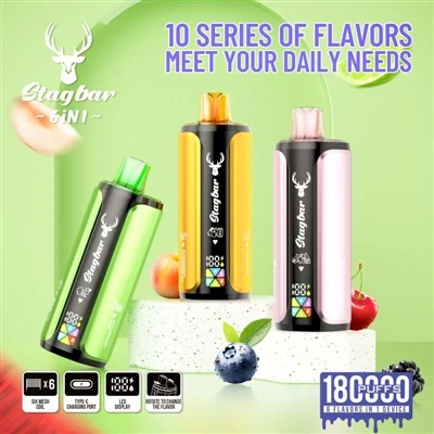 Stag Bar 6in1 180K: quan els cigarrets electrònics d'un sol ús comencen a ser...