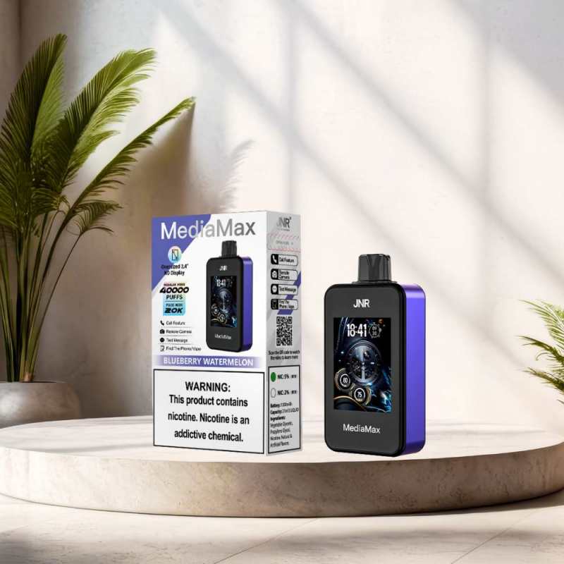 jnr-mediamax-smart-vape-europe-france-belgique-puff-jetable-disposable-40000puffs-bluberry-watermelonJNR MediaMax 40000